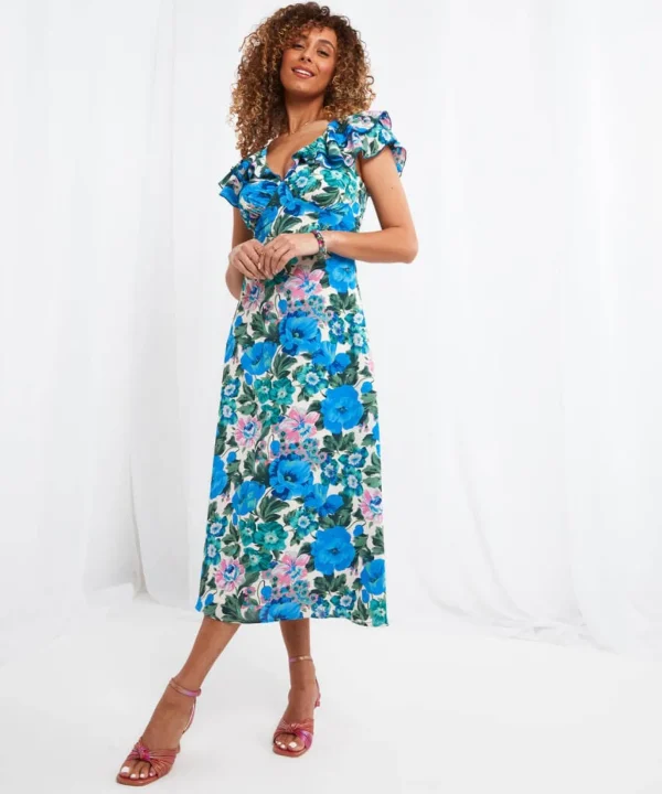 Sale Dresses | Women's Joe Browns Prettiest Floral Dress Blue