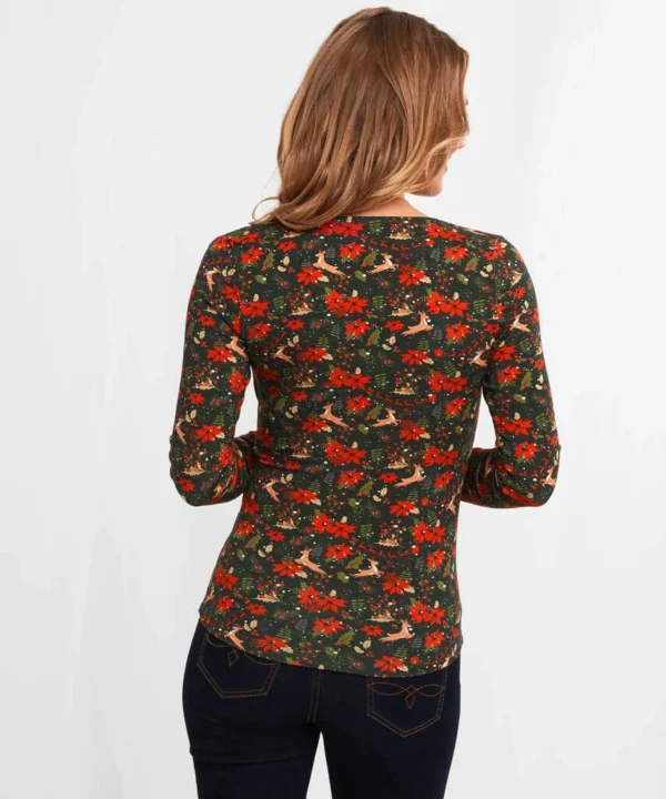 Tops, Tunics & Blouses | Half Price Christmas Styles | Sale Tops, Tunics & Blouses | Women's | Women's | Women's Joe Browns Radiant Reindeer Wrap Top Green
