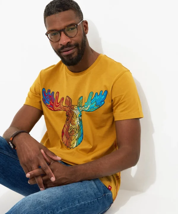 Shop Men's Collection | Graphic T-Shirts | Tops & T-Shirts | Sale Tops & T-Shirts | Top Picks | Top Picks | Men，s | Men，s Joe Browns Rainbow Stag Tee Ochre