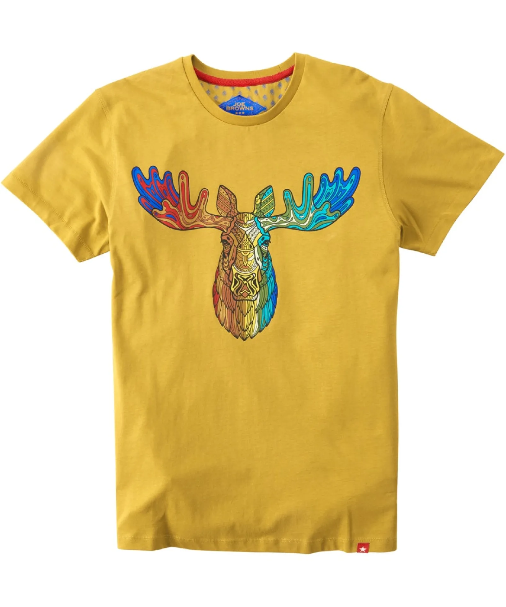 rainbow_stag_tee_1.webp Shop Men's Collection | Graphic T-Shirts | Tops & T-Shirts | Sale Tops & T-Shirts | Top Picks | Top Picks | Men,s | Men,s Joe Browns Rainbow Stag Tee Ochre