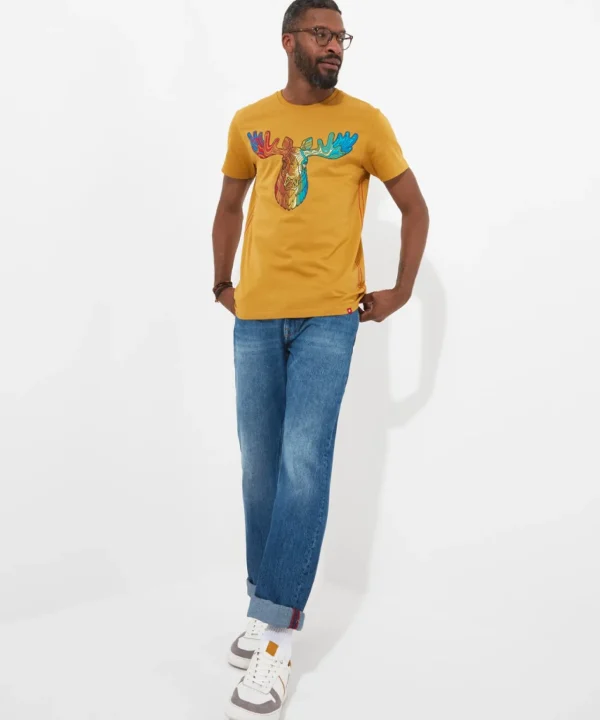 Shop Men's Collection | Graphic T-Shirts | Tops & T-Shirts | Sale Tops & T-Shirts | Top Picks | Top Picks | Men,s | Men,s Joe Browns Rainbow Stag Tee Ochre