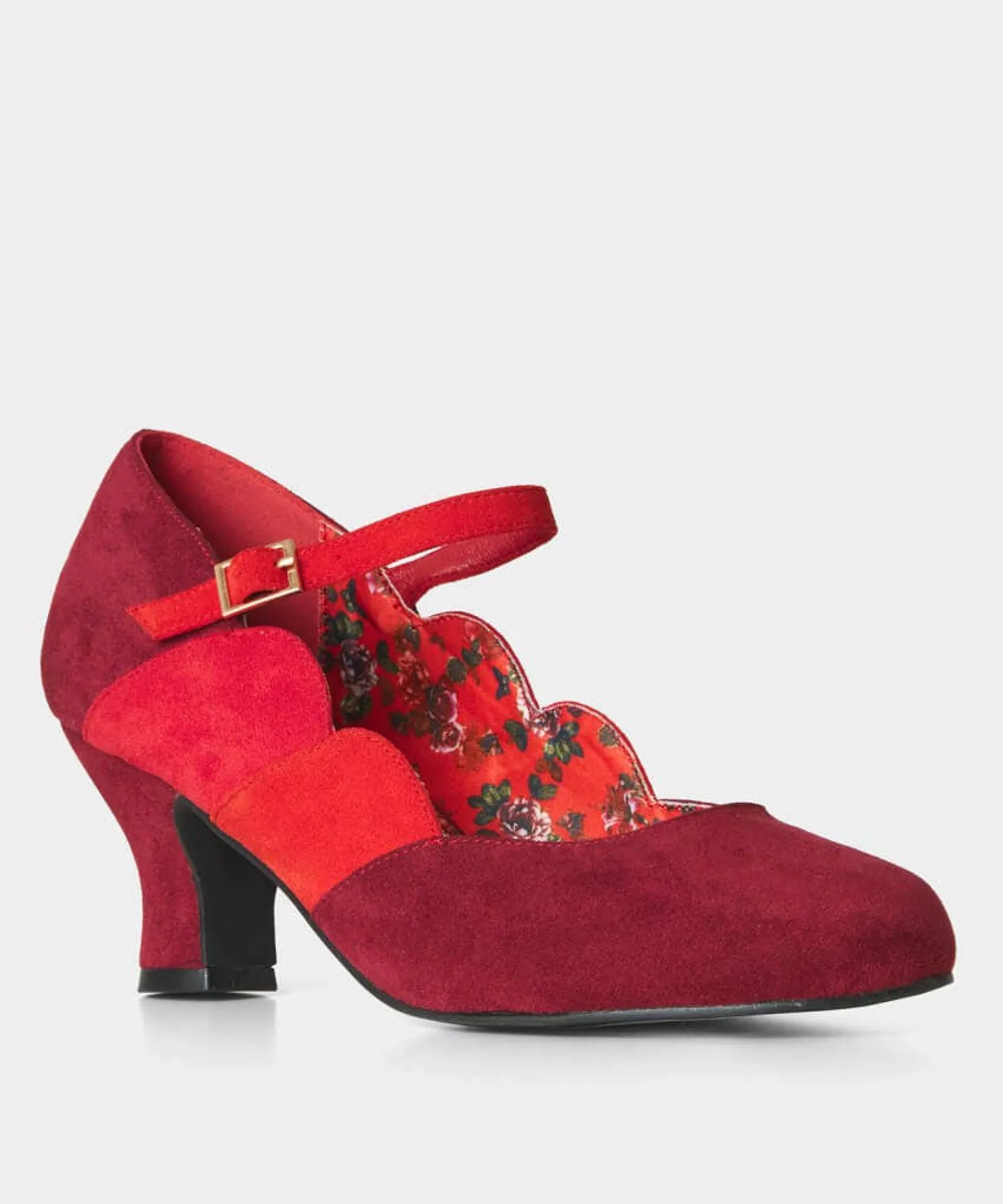 rebel_art_deco_mary_jane__3.webp Party Footwear | Boots & Shoes | Sale Boots & Shoes | Top Picks | Women's | Women's Joe Browns Rebel Art Deco Mary Jane Shoes Burgundy