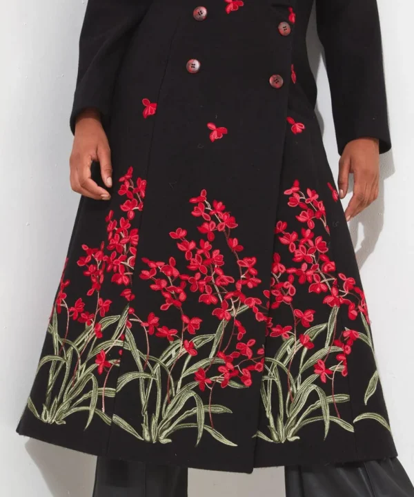 Shop Women's Collection | Occasion Outfits | Coats & Jackets | Sale Coats & Jacket | Top Picks | Top Picks | Women's | Women's Joe Browns Red Roses Boutique Coat Black Multi