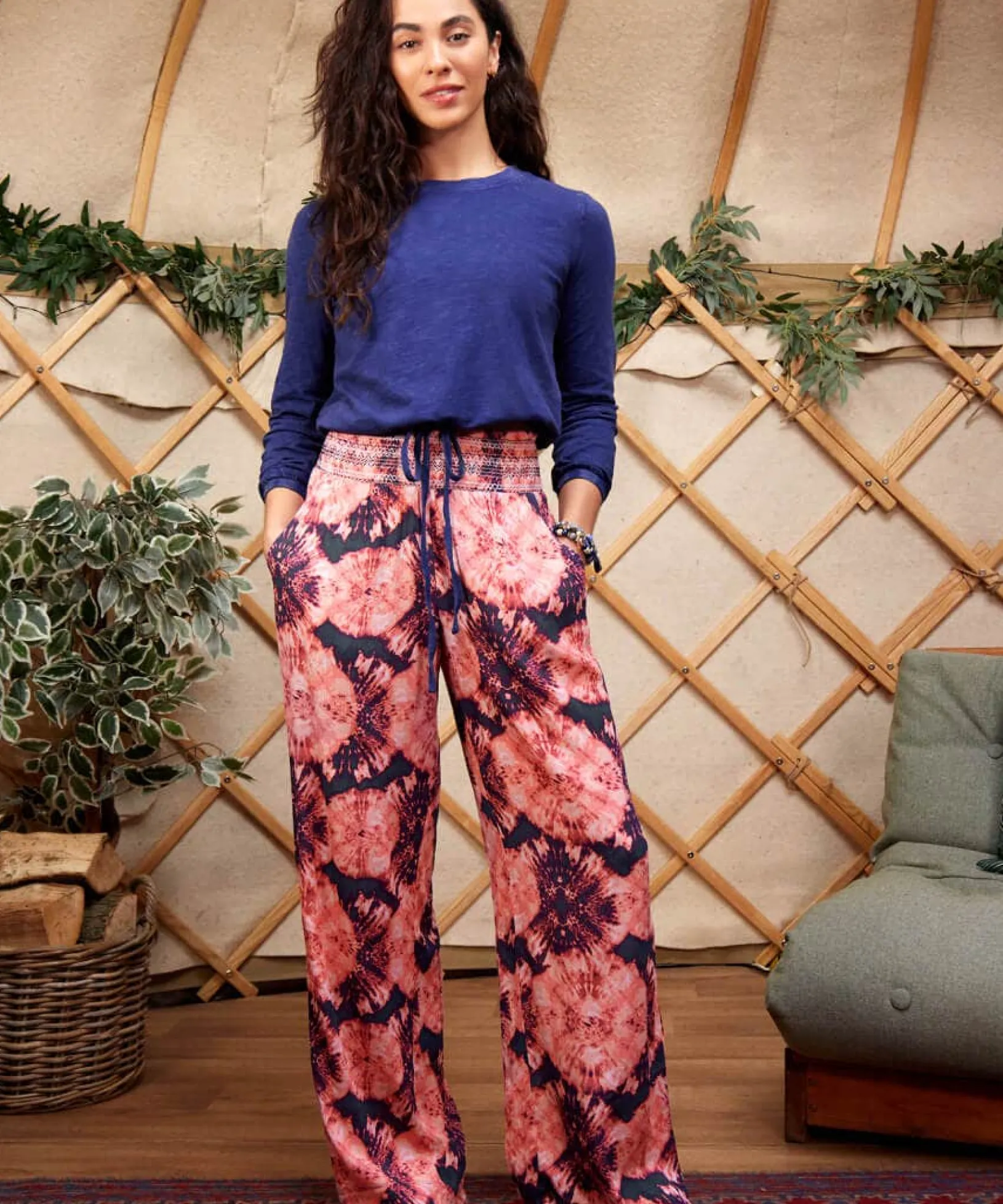 relaxed_vibe_bottoms_0.webp Sale Pyjamas & Loungewear | Sale Jeans & Trousers | Women's | Women's Joe Browns Relaxed Vibe Bottoms Blue