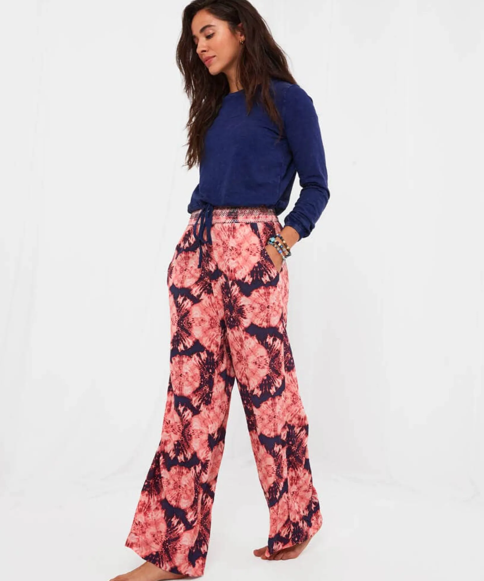 relaxed_vibe_bottoms_2.webp Sale Pyjamas & Loungewear | Sale Jeans & Trousers | Women's | Women's Joe Browns Relaxed Vibe Bottoms Blue
