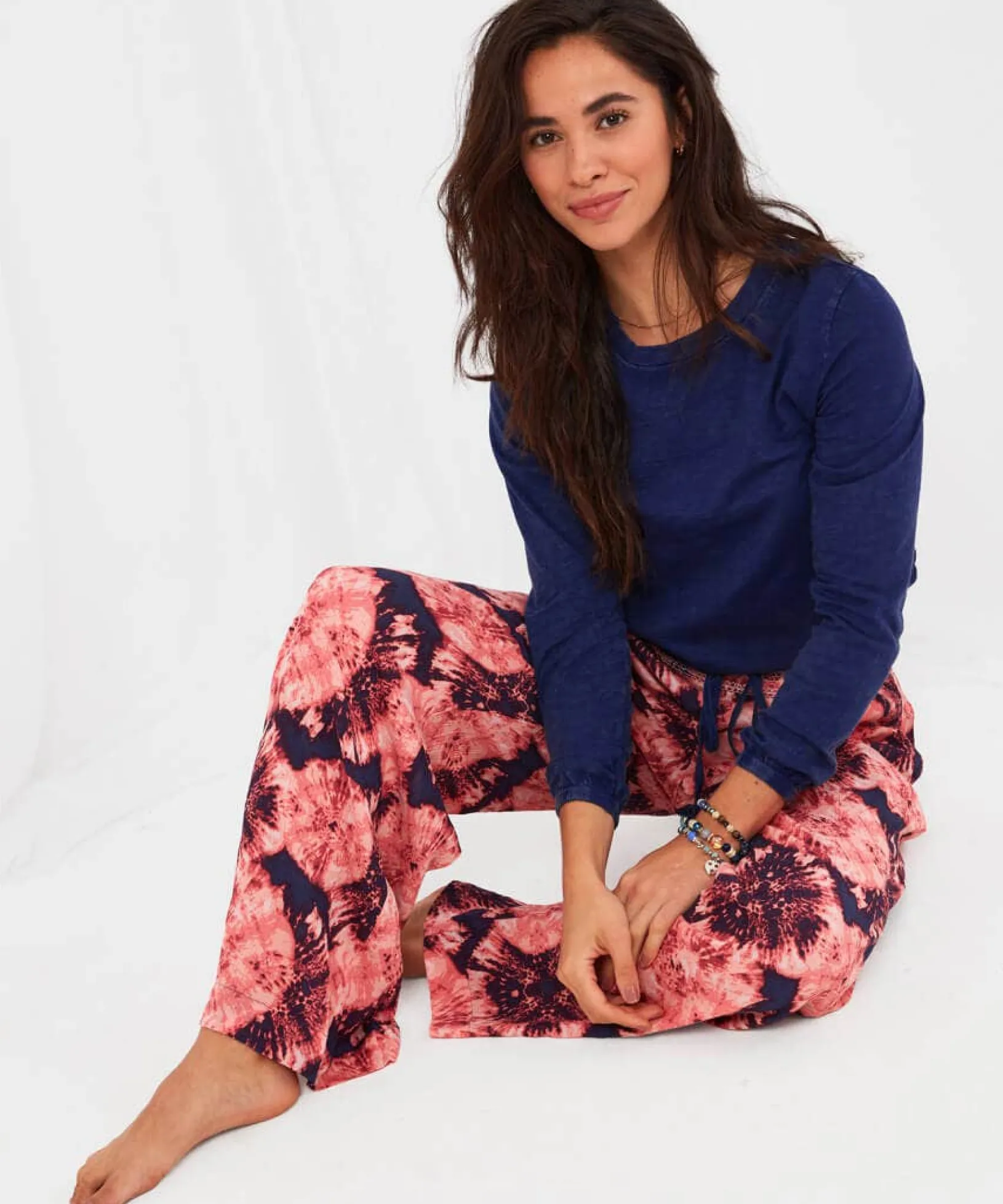 relaxed_vibe_bottoms_3.webp Sale Pyjamas & Loungewear | Sale Jeans & Trousers | Women's | Women's Joe Browns Relaxed Vibe Bottoms Blue