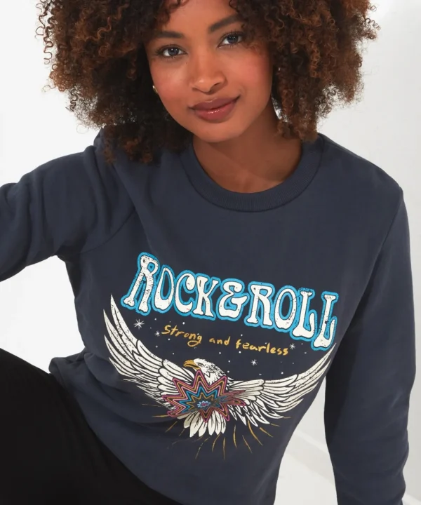 Tops, Tunics & Blouses | Sale Tops, Tunics & Blouses | Women's | Women's Joe Browns Rock & Roll Sweatshirt Grey