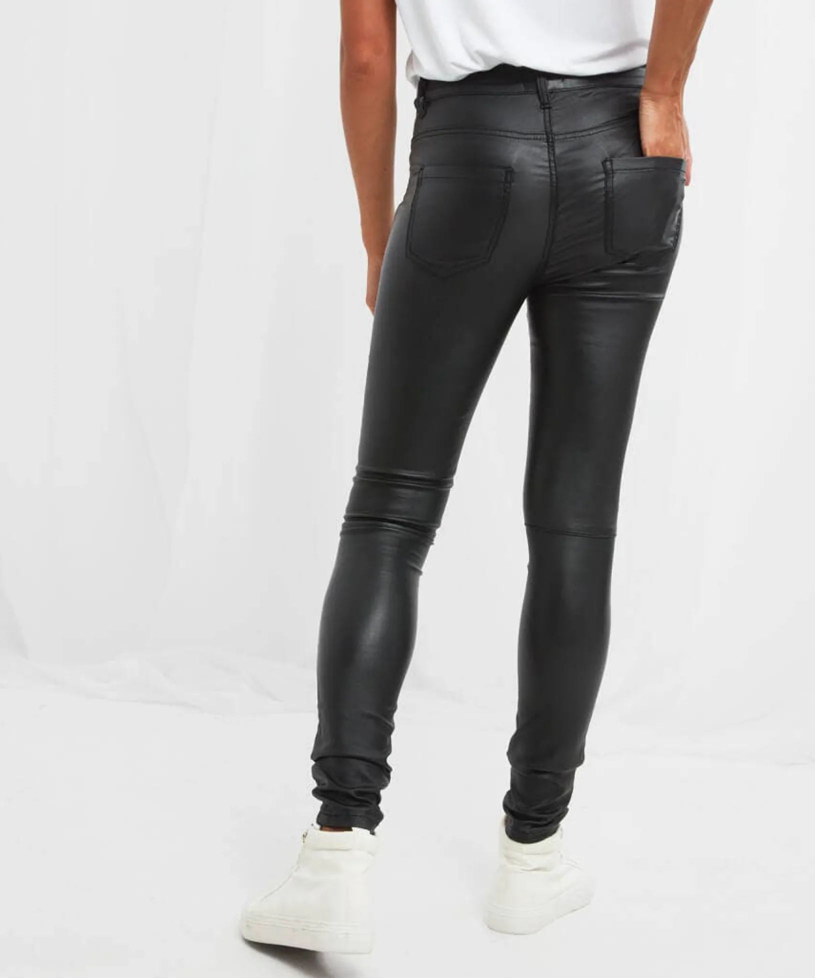 rock_chick_leather_look_t_3.webp Jeans & Trousers | Women's Joe Browns Rock Chick Leather Look Trousers Black