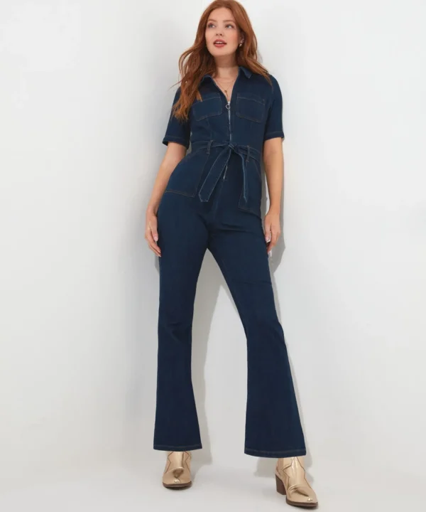 Shop Women's Collection | Petite | Denim Styles | Jumpsuits | Jeans & Trousers | Top Picks | Women's | Women's | Women's | Women's Joe Browns Roxie Denim Jumpsuit Blue / Black