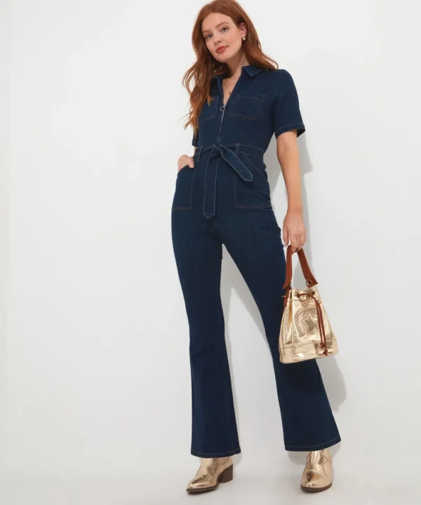 Shop Women's Collection | Petite | Denim Styles | Jumpsuits | Jeans & Trousers | Top Picks | Women's | Women's | Women's | Women's Joe Browns Roxie Denim Jumpsuit Blue / Black
