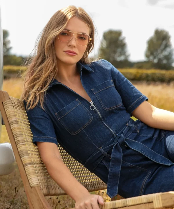 Shop Women's Collection | Petite | Denim Styles | Jumpsuits | Jeans & Trousers | Top Picks | Women's | Women's | Women's | Women's Joe Browns Roxie Denim Jumpsuit Blue / Black