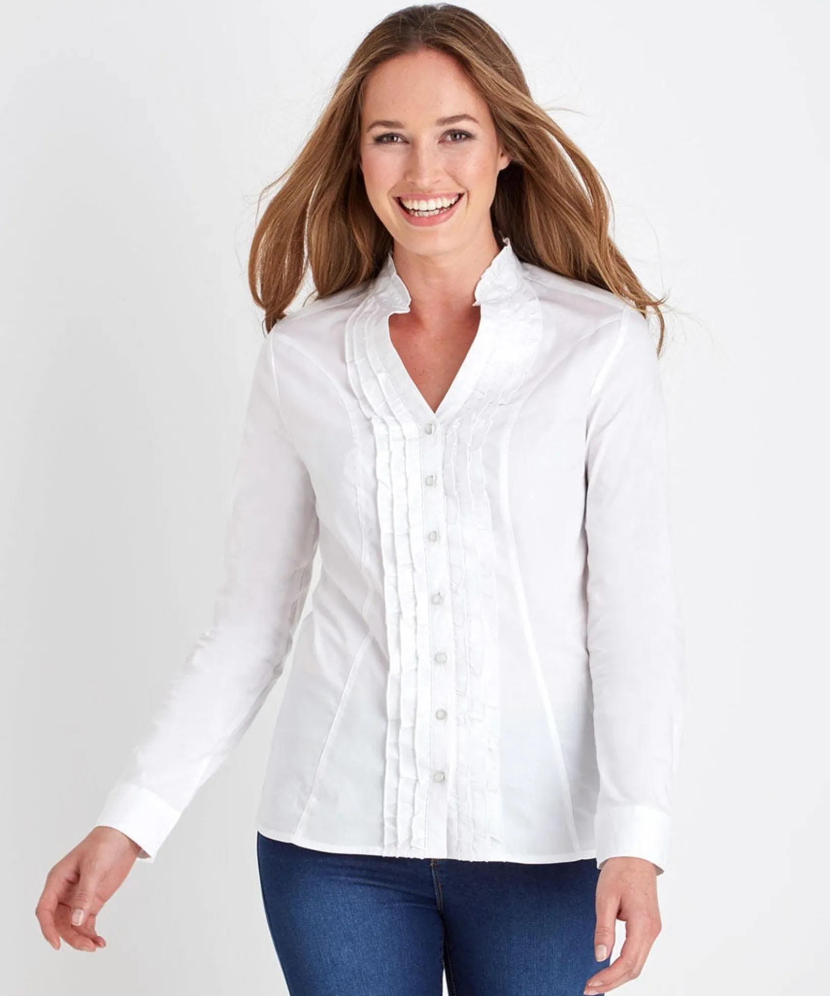 ruffle_blouse_0.webp Tops, Tunics & Blouses | Women's Joe Browns Ruffle Blouse White