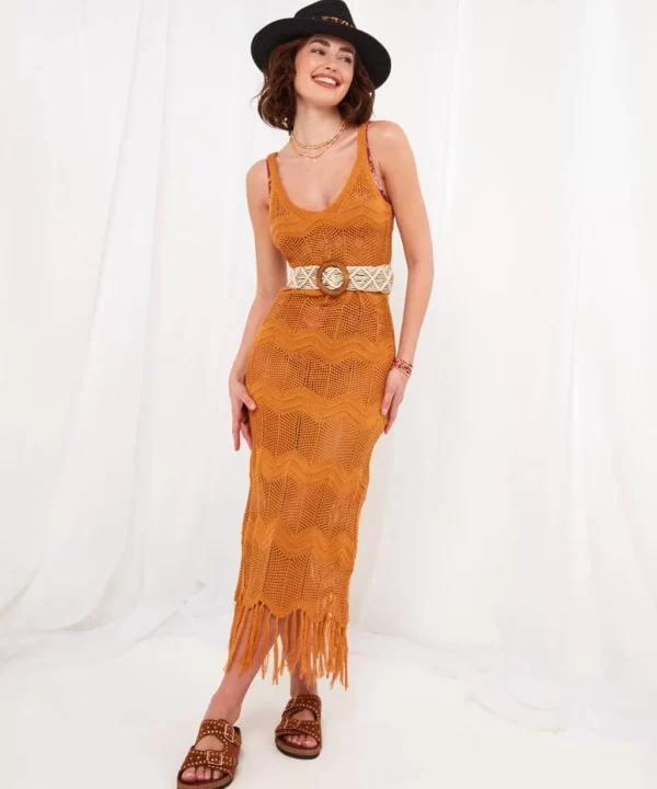 Sale Accessories & Jewellery | Women's Joe Browns San Antonio Cover Up Dress Ochre / Black