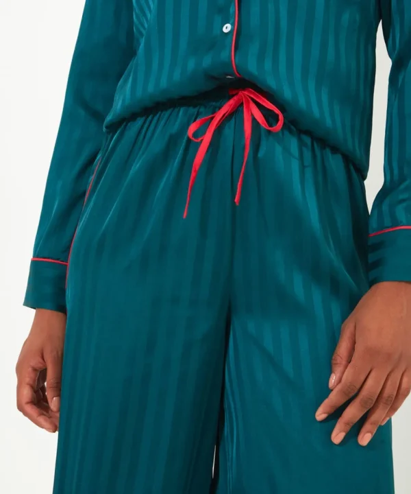 Pyjamas & Loungewear | Gifts | Sale Pyjamas & Loungewear | Women's | Women's | Women's Joe Browns Satin Stripe Pyjama Bottoms Teal