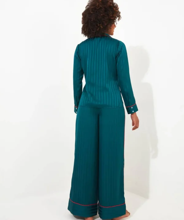 Pyjamas & Loungewear | Gifts | Sale Pyjamas & Loungewear | Women's | Women's | Women's Joe Browns Satin Stripe Pyjama Bottoms Teal