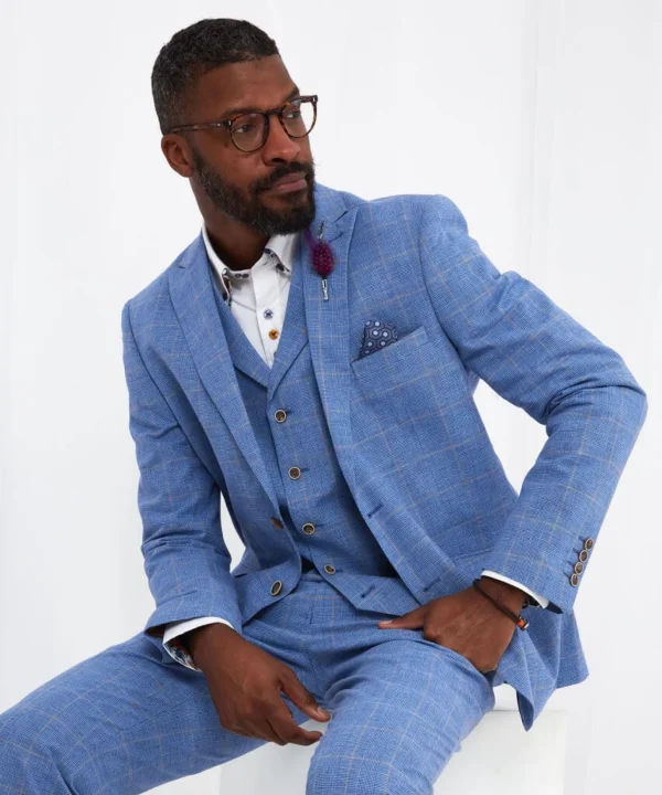 Sale Blazers | Sale Coats & Jacket | Men，s | Men，s Joe Browns Sensational Check Blazer Blue