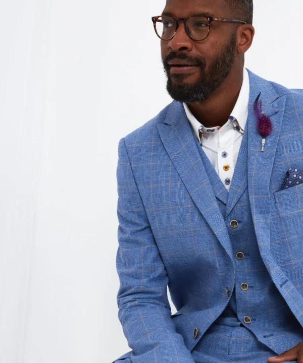 Sale Blazers | Sale Coats & Jacket | Men，s | Men，s Joe Browns Sensational Check Blazer Blue