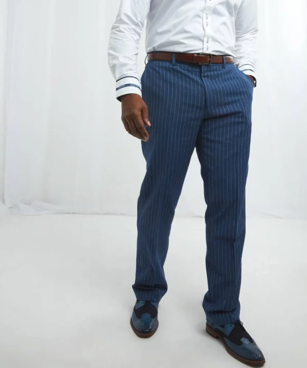 Sale Jeans & Trousers | Men，s Joe Browns Sensational Stripe Trousers Blue