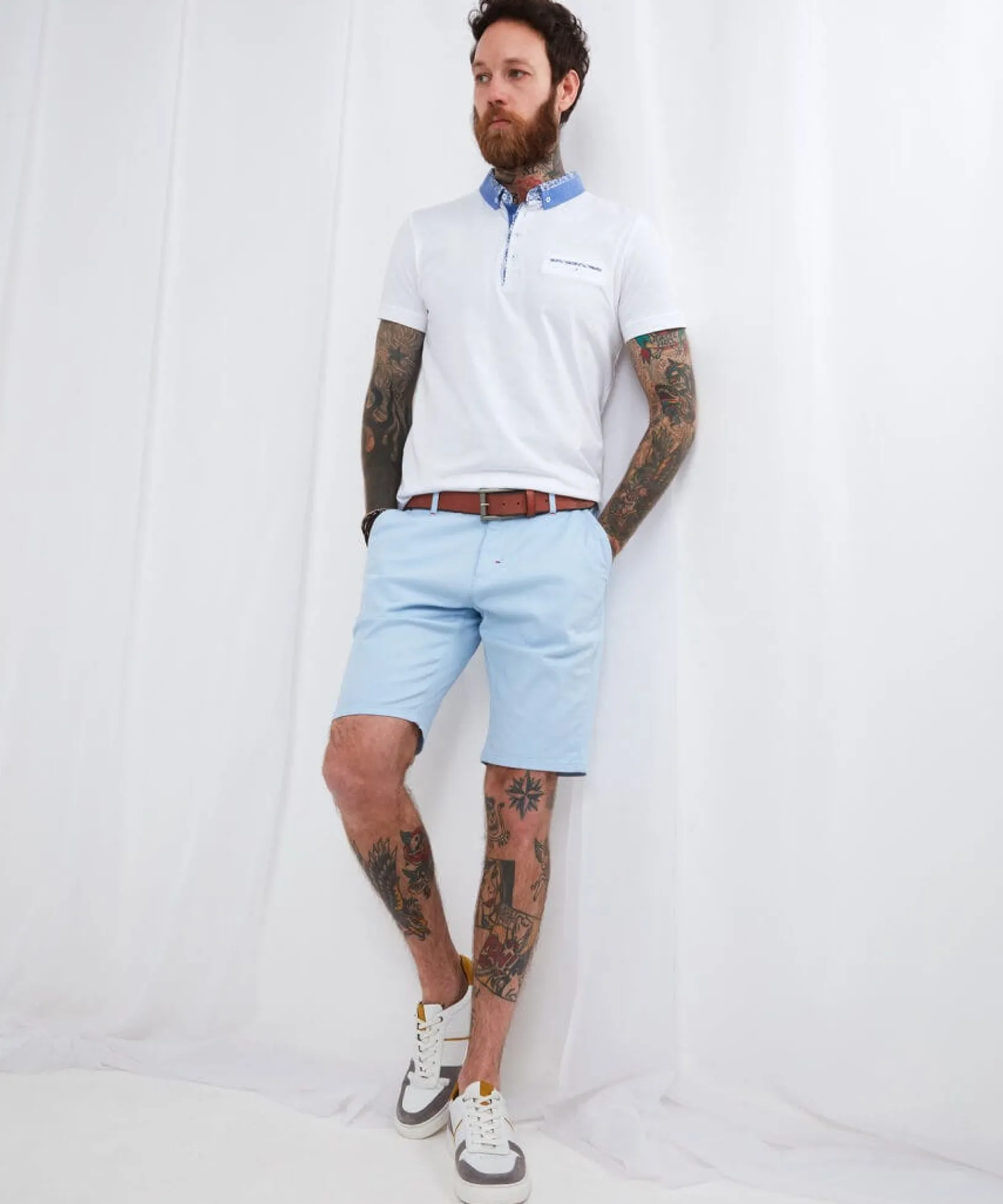 sensational_summer_shorts_0.webp Jeans & Trousers | Men,s Joe Browns Sensational Summer Shorts Pale Blue