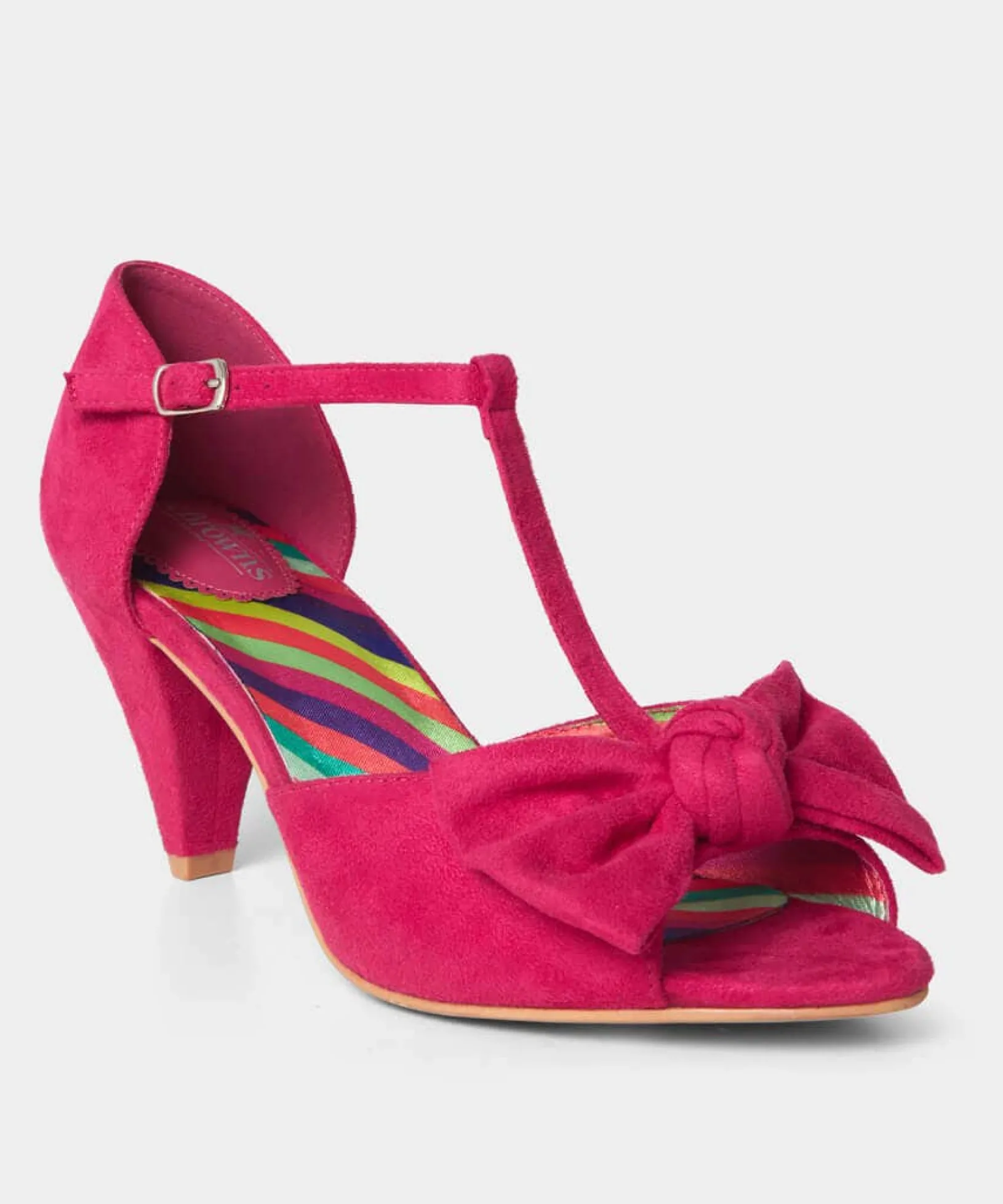 sensational_tbar_shoes_2.webp Boots & Shoes | Sale Boots & Shoes | Women's | Women's Joe Browns Sensational T-Bar Shoes Hot Pink / Bright Blue