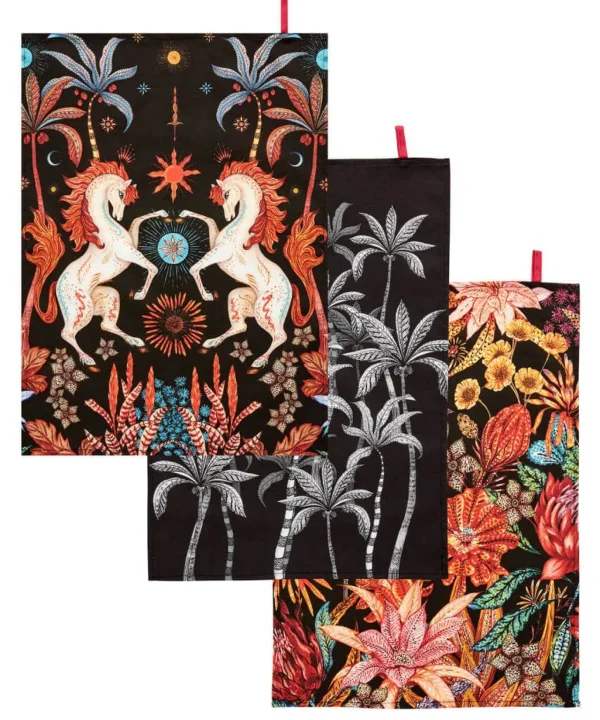 Endless Sunsets | Floral Décor | Nature Décor | Tea Towels | Animal Décor | Kitchen | Home | Home | Home | Home | Home | Home Joe Browns Set of 3 Endless Sunsets Print Teatowels Multi