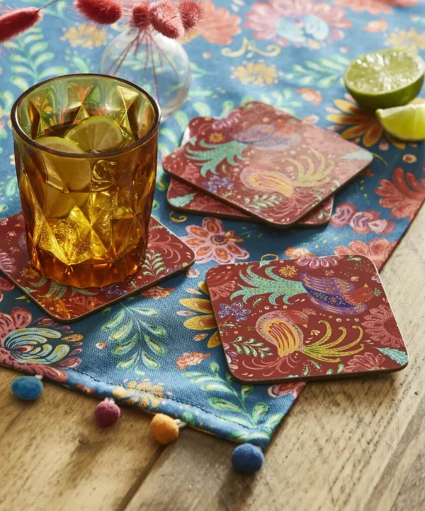 Floral Décor | Nature Décor | Kitchen | Sale Kitchen & Dining | Home | Home | Home | Home Joe Browns Set Of 4 Folk Floral Coasters Multi