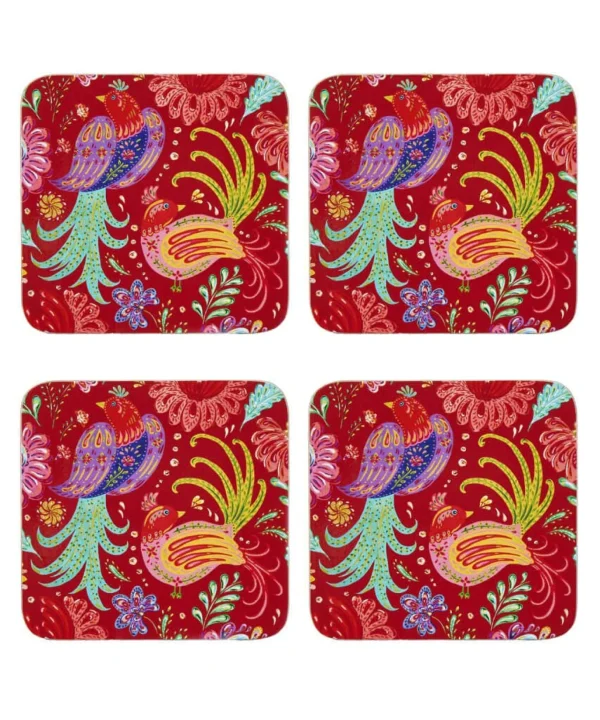 Floral Décor | Nature Décor | Kitchen | Sale Kitchen & Dining | Home | Home | Home | Home Joe Browns Set Of 4 Folk Floral Coasters Multi