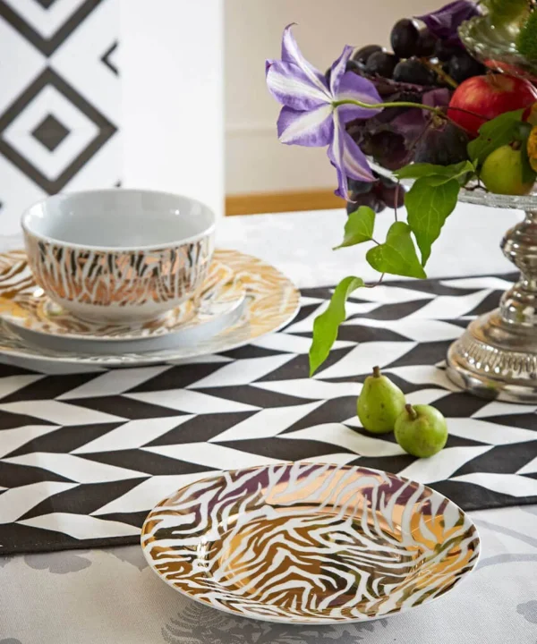 Nature Décor | Animal Décor | Home | Home Joe Browns Set Of 4 Metallic Zebra Side Plates Gold