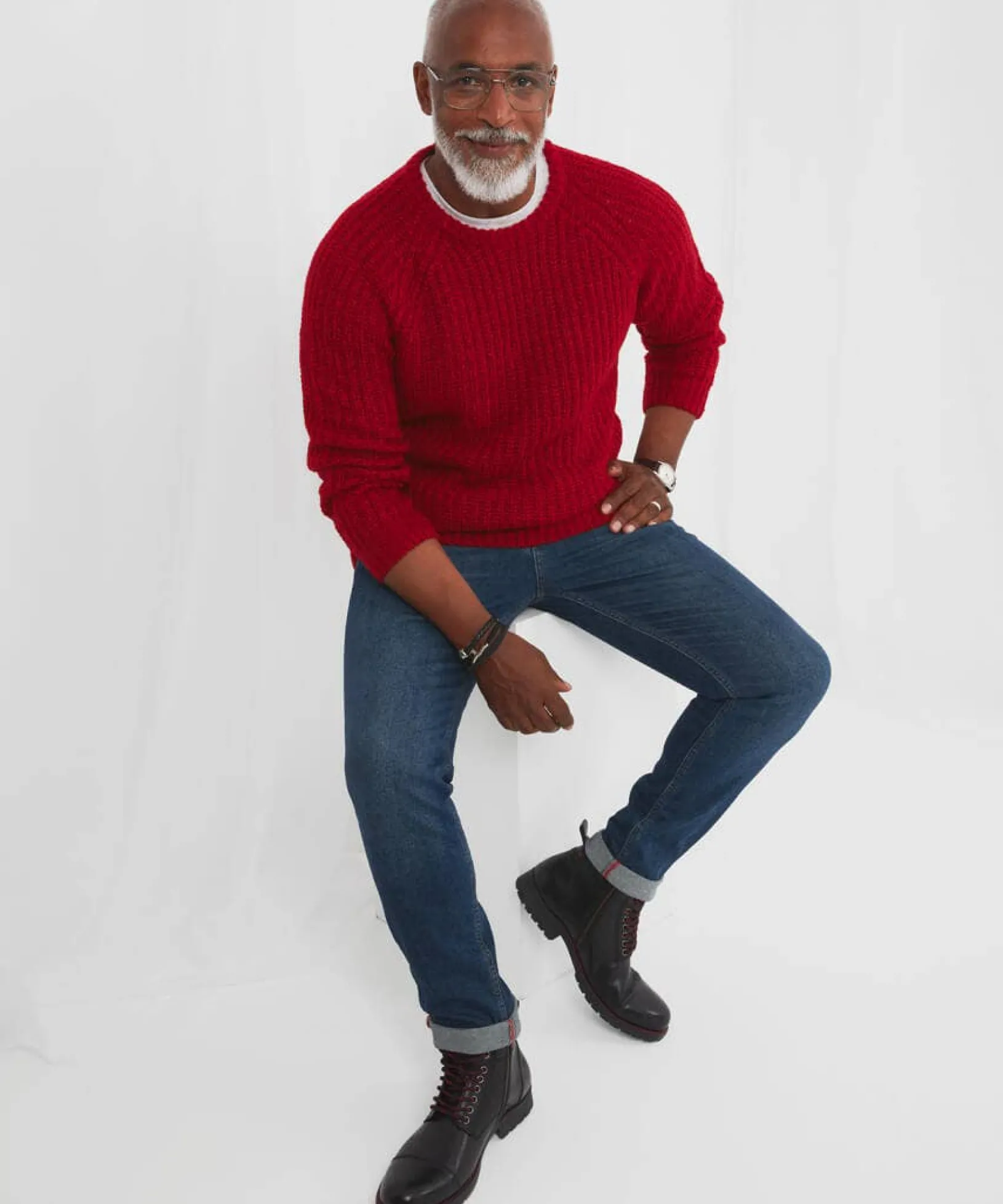 shore_crew_knit_0.webp Knitwear & Jumpers | Sale Knitwear & Jumpers | Men,s | Men,s Joe Browns Shore Crew Knit Red
