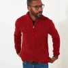 Shop Men's Collection | Layering Essentials | Knitwear & Jumpers | Top Picks | Men,s | Men,s Joe Browns Shore Funnel Knit Red / Blue / Green
