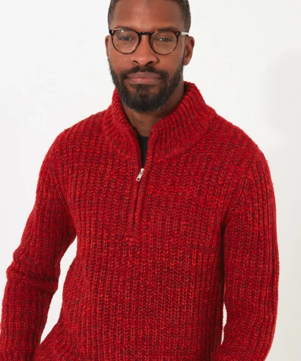 Shop Men's Collection | Layering Essentials | Knitwear & Jumpers | Top Picks | Men,s | Men,s Joe Browns Shore Funnel Knit Red / Blue / Green
