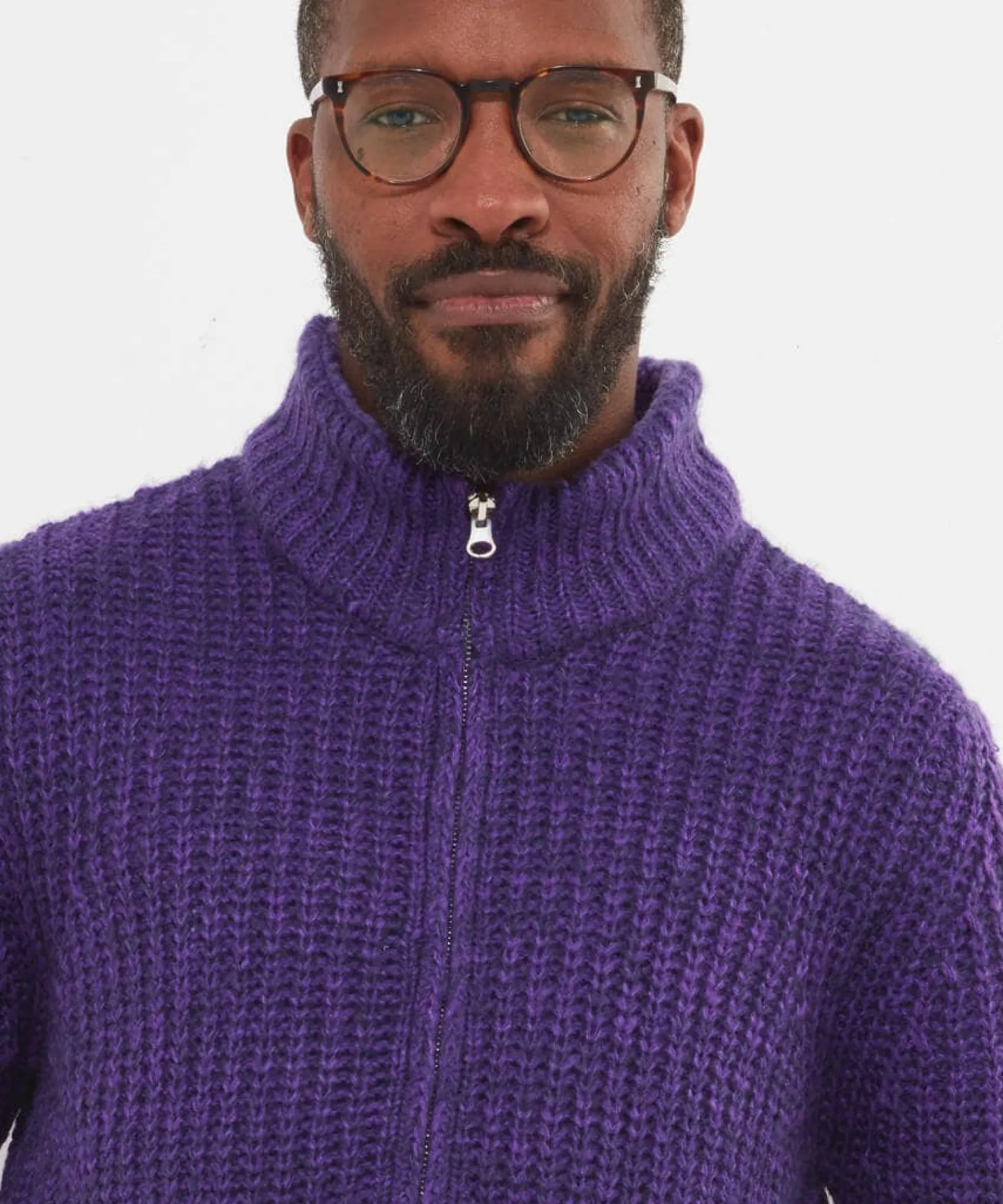 shore_zip_through_knit_4.webp Shop Men's Collection | Knitwear & Jumpers | Sale Knitwear & Jumpers | Top Picks | Men,s | Men,s Joe Browns Shore Zip Through Knit Purple