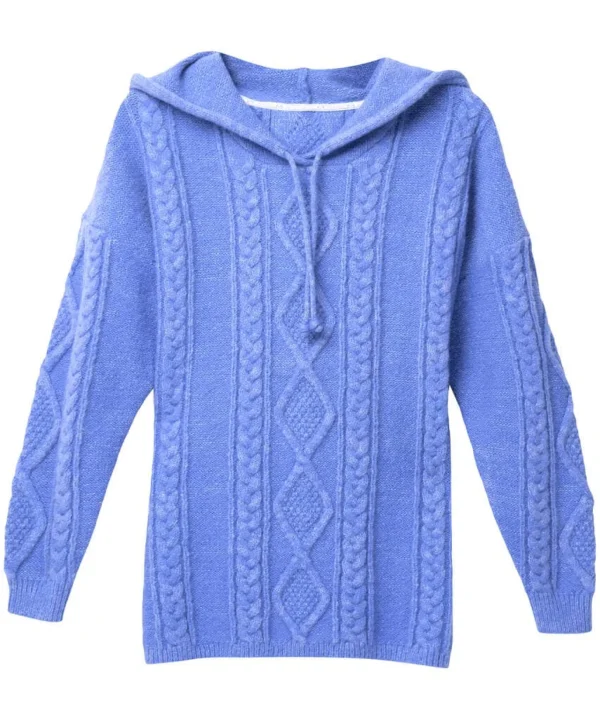 Shop Women's Collection | Pyjamas & Loungewear | Gifts | Tops, Tunics & Blouses | Top Picks | Women's | Women's | Women's Joe Browns Sloe Joes Cable Knit Hoody Blue