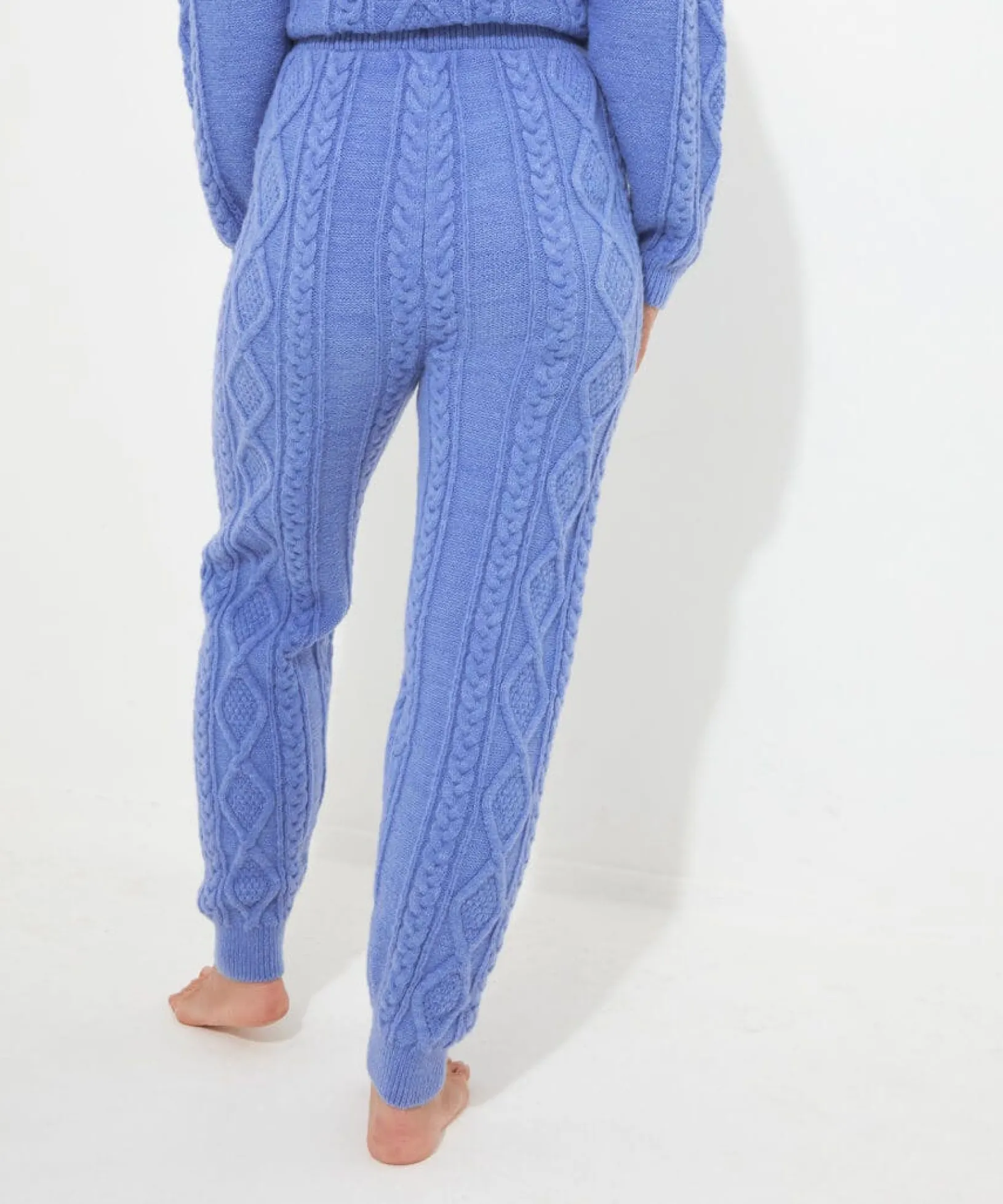 sloe_joes_cable_knit_trou_4.webp Pyjamas & Loungewear | Gifts | Jeans & Trousers | Women's | Women's | Women's Joe Browns Sloe Joes Cable Knit Trousers Blue