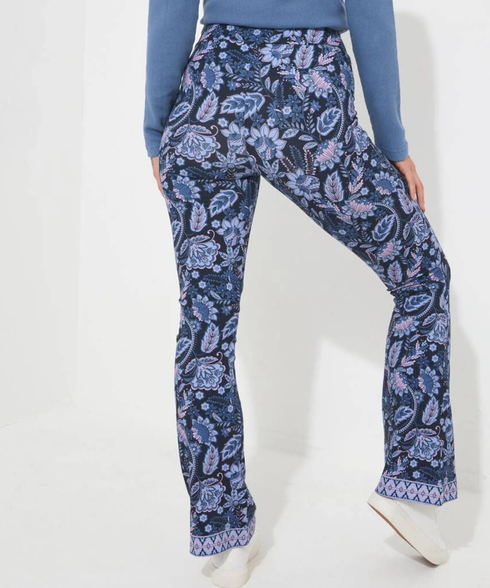sloe_joes_flared_trousers_6.webp Pyjamas & Loungewear | Gifts | Jeans & Trousers | Women's | Women's | Women's Joe Browns Sloe Joes Flared Trousers Blue