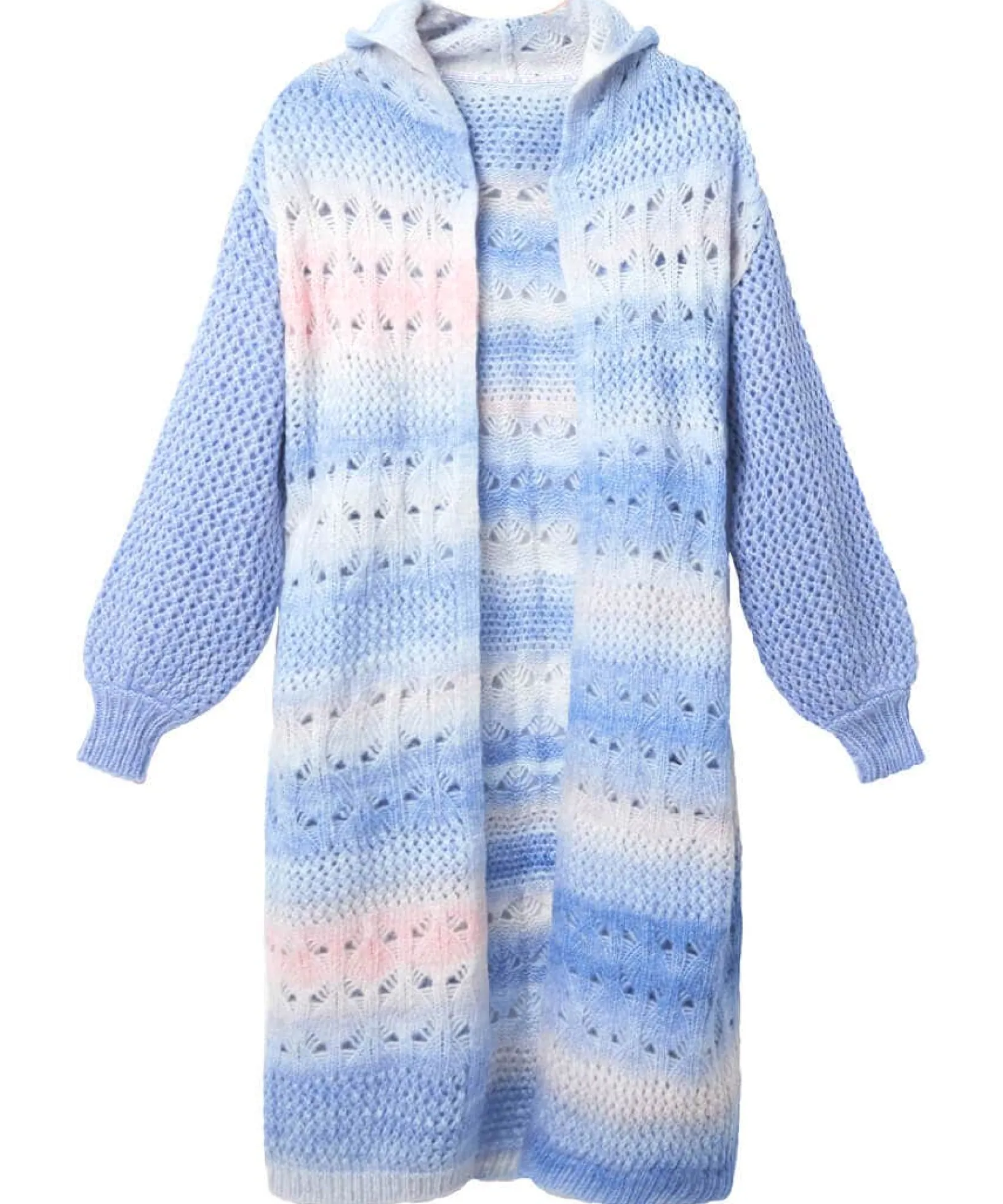 sloe_joes_ombre_knit_long_1.webp Pyjamas & Loungewear | Gifts | Cardigans & Coatigans | Women's | Women's | Top Picks Joe Browns Sloe Joes Ombre Knit Longline Cardigan Blue