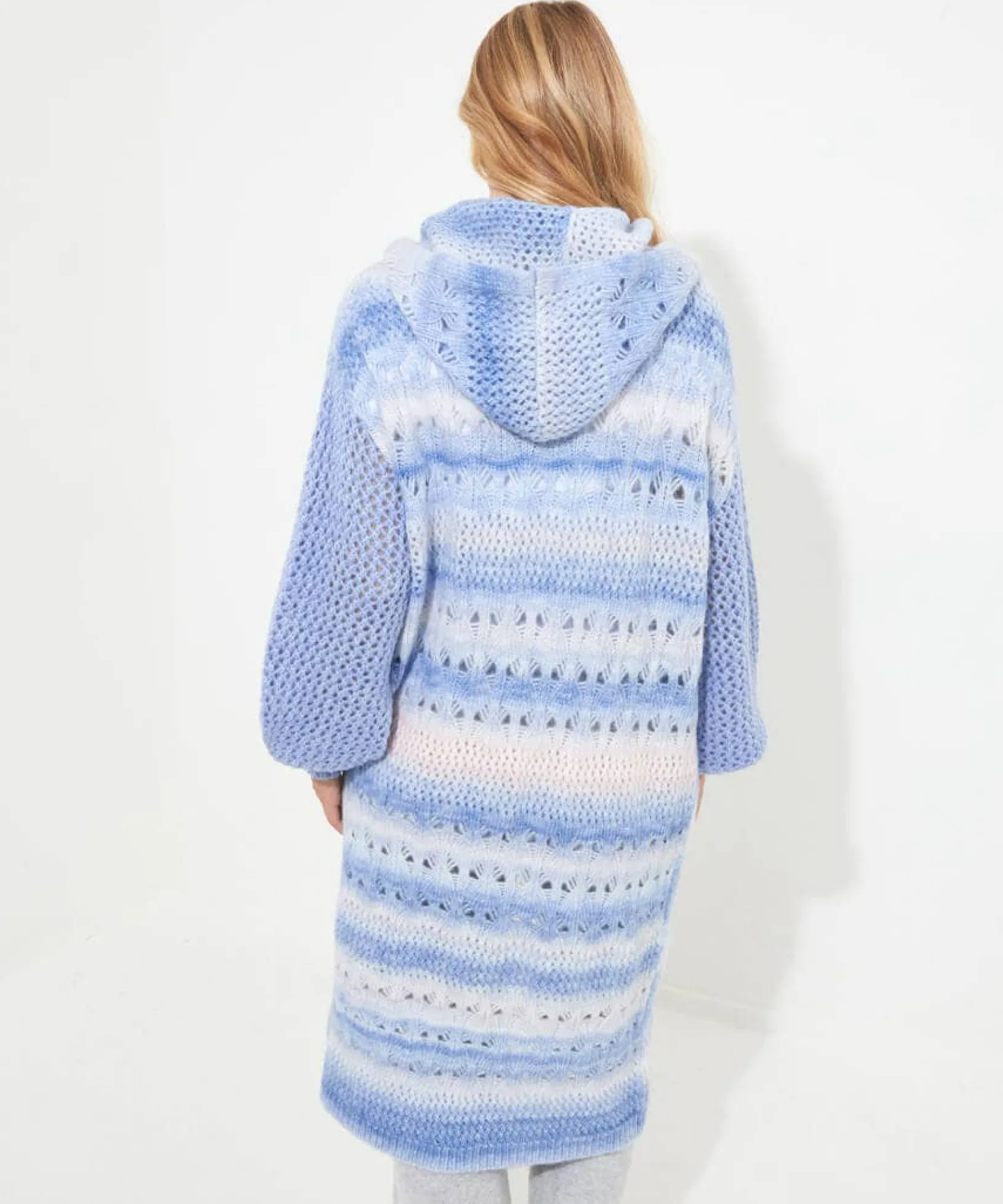 sloe_joes_ombre_knit_long_4.webp Pyjamas & Loungewear | Gifts | Cardigans & Coatigans | Women's | Women's | Top Picks Joe Browns Sloe Joes Ombre Knit Longline Cardigan Blue