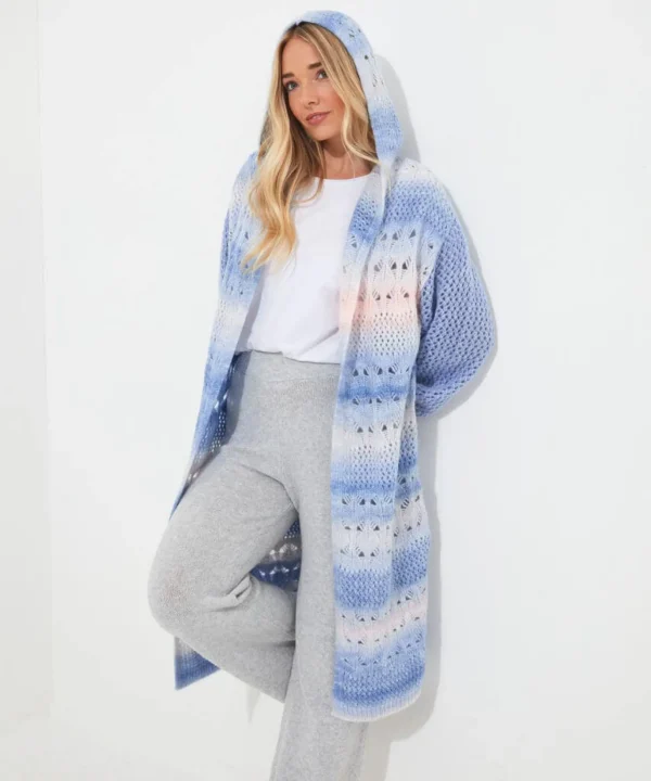 Pyjamas & Loungewear | Gifts | Cardigans & Coatigans | Women's | Women's | Top Picks Joe Browns Sloe Joes Ombre Knit Longline Cardigan Blue