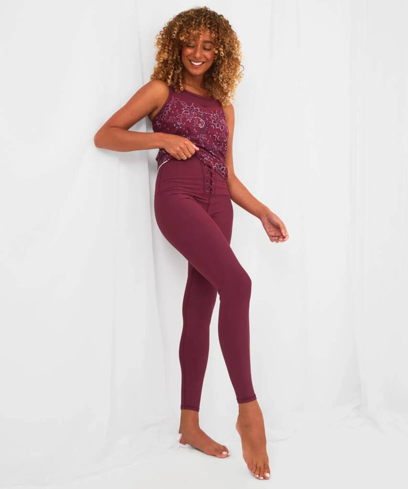 sloe_joes_tie_front_leggi_2.webp Sale Pyjamas & Loungewear | Women's Joe Browns Sloe Joes Tie Front Leggings Purple