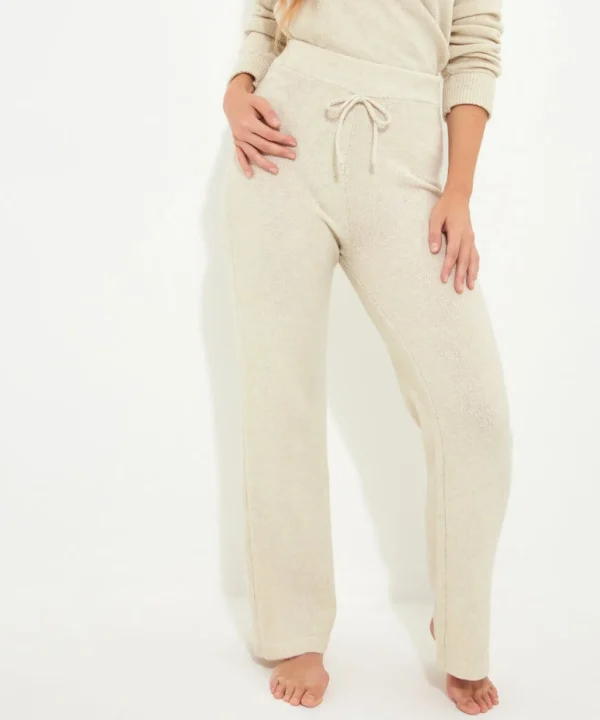 Pyjamas & Loungewear | Sale Pyjamas & Loungewear | Sale Jeans & Trousers | Women's | Women's | Women's Joe Browns Sloe Joes Wide Leg Knitted Trousers Antique White