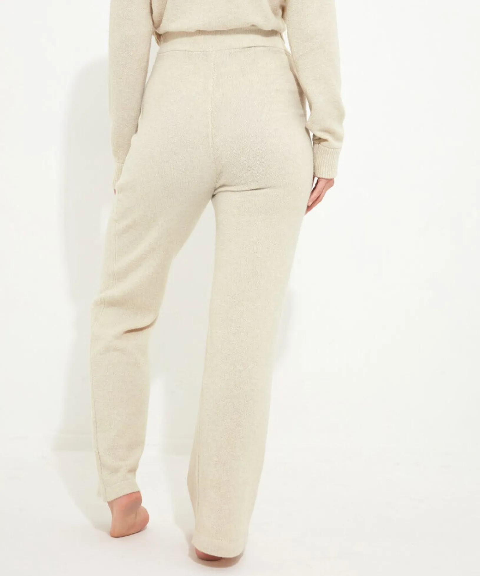 sloe_joes_wide_leg_knitte_4-1.webp Pyjamas & Loungewear | Sale Pyjamas & Loungewear | Sale Jeans & Trousers | Women's | Women's | Women's Joe Browns Sloe Joes Wide Leg Knitted Trousers Antique White