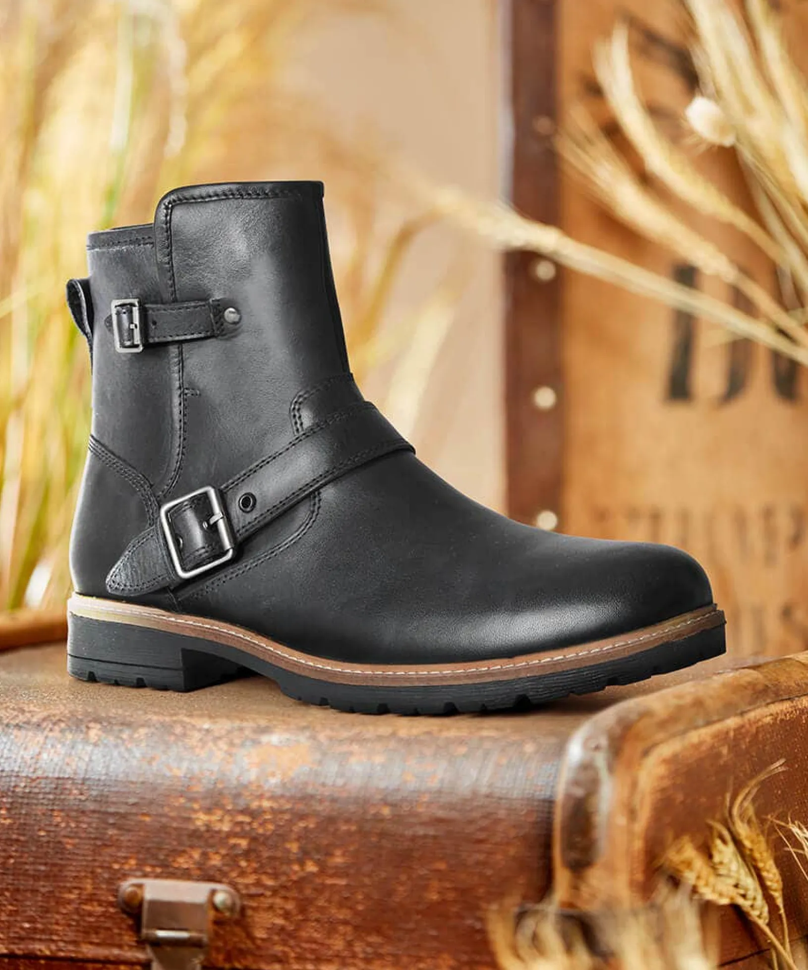 snake_pass_leather_biker__0.webp Boots | Men's Partywear | Boots & Shoes | Top Picks | Top Picks | Men,s Joe Browns Snake Pass Leather Biker Boots Black / Tan
