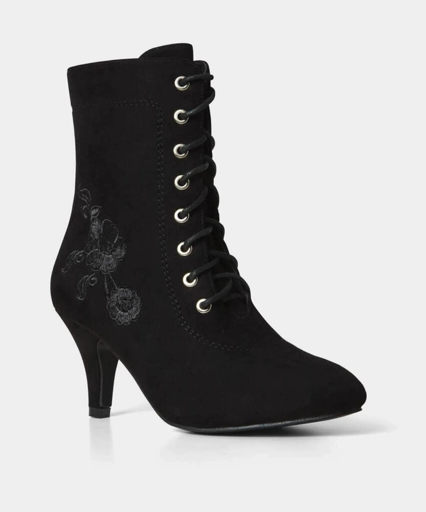 so_enchanting_embroidered_3.webp Boots & Shoes | Women's Joe Browns So Enchanting Embroidered Boots Black