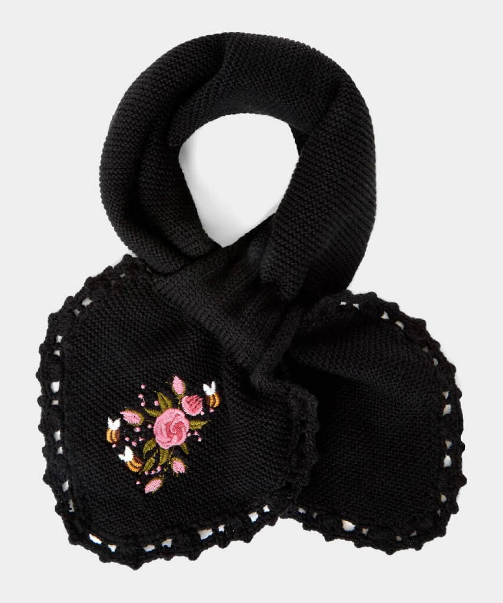 so_very_vintage_embroider_2.webp Gifts | Accessories & Jewellery | Sale Accessories & Jewellery | Women's | Women's | Women's Joe Browns So Very Vintage Embroidered Scarf Black Multi