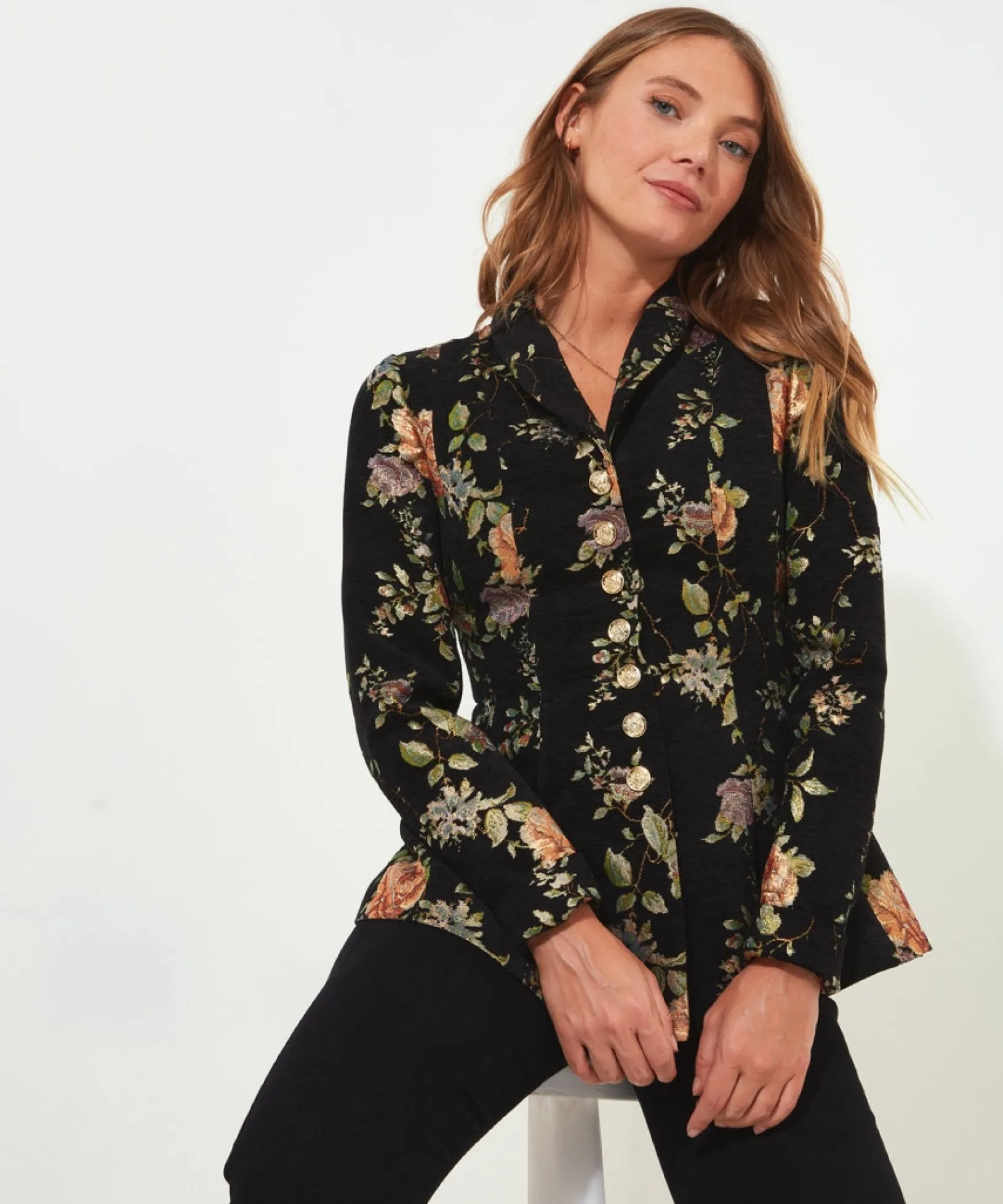 stand_out_from_the_crowd__0.webp Shop Women's Collection | Blazers | Coats & Jackets | Sale Coats & Jacket | Top Picks | Women's | Women's | Women's Joe Browns Stand Out From The Crowd Jacket Black Floral