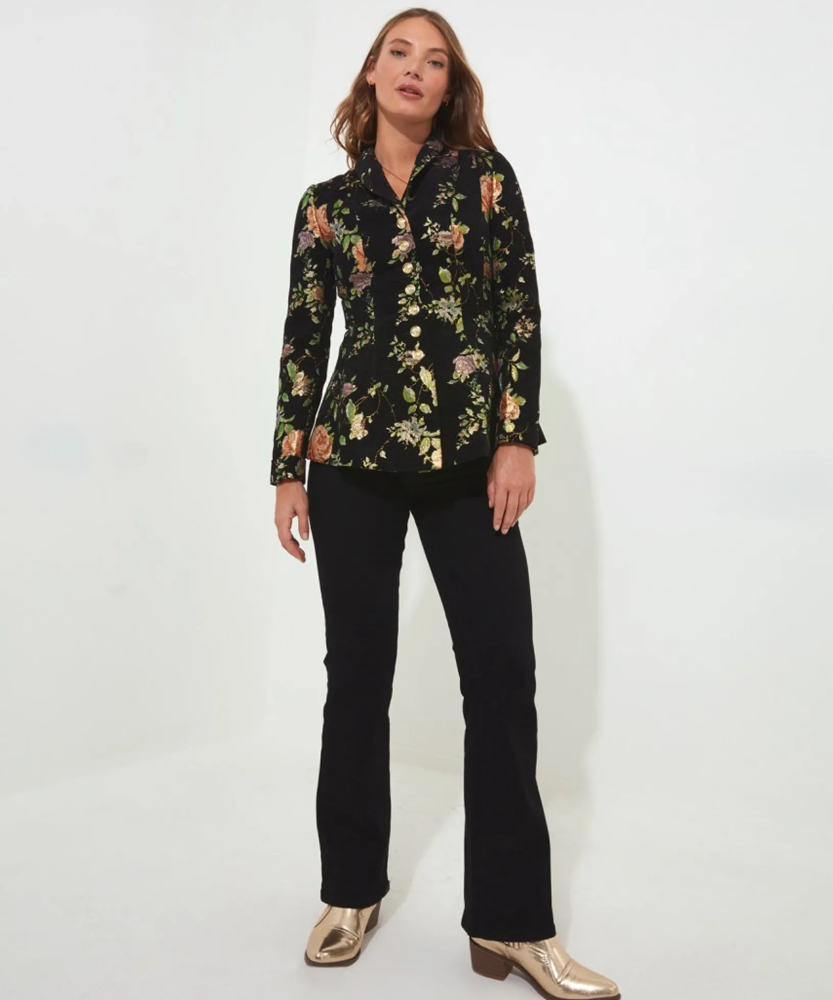 stand_out_from_the_crowd__3.webp Shop Women's Collection | Blazers | Coats & Jackets | Sale Coats & Jacket | Top Picks | Women's | Women's | Women's Joe Browns Stand Out From The Crowd Jacket Black Floral