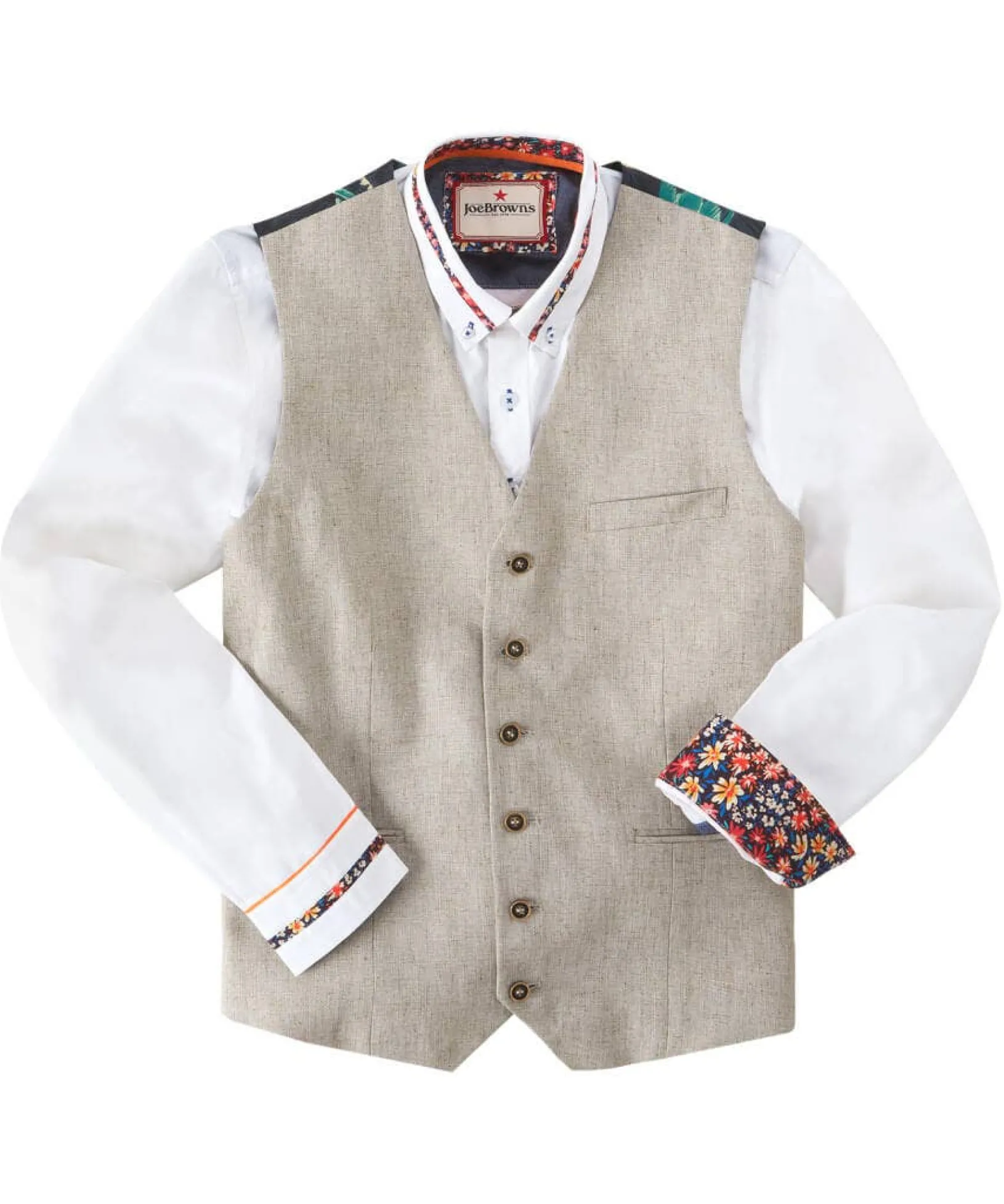 stand_out_summer_waistcoa_1.webp Sale Coats & Jacket | Men,s Joe Browns Stand Out Summer Waistcoat Oatmeal