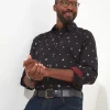 Shop Men's Collection | Men's Partywear | Gifts | Shirts | Sale Shirts | Top Picks | Top Picks | Men,s | Men,s | Men,s Joe Browns Star Embroidered Shirt Black