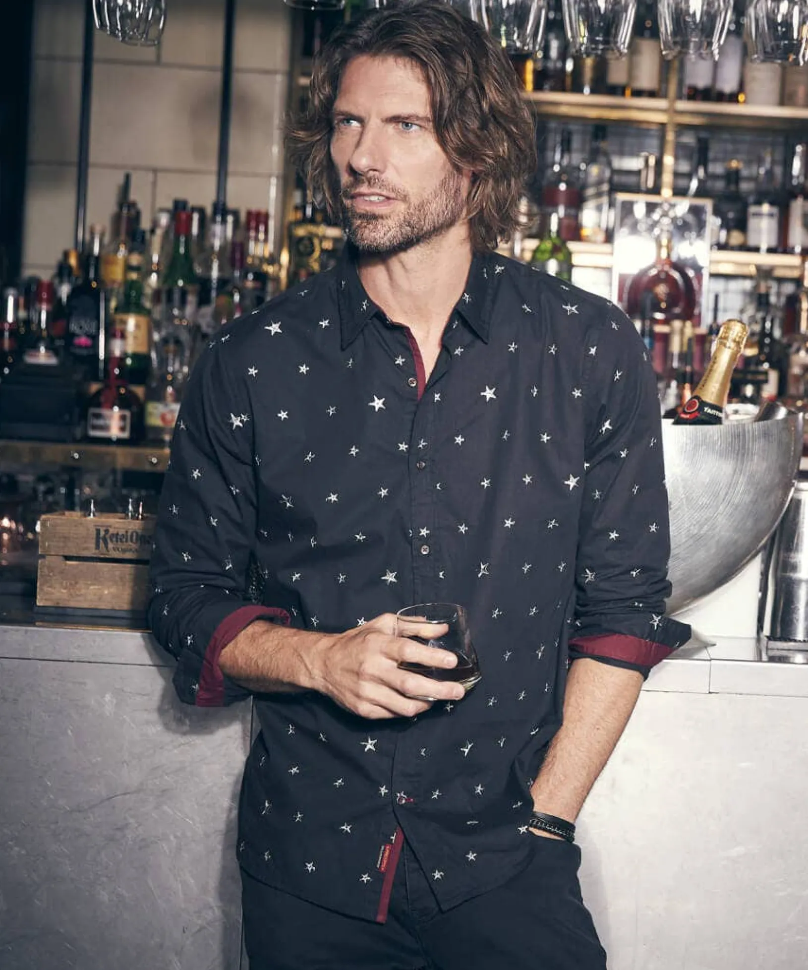 star_embroidered_shirt_2.webp Shop Men's Collection | Men's Partywear | Gifts | Shirts | Sale Shirts | Top Picks | Top Picks | Men,s | Men,s | Men,s Joe Browns Star Embroidered Shirt Black