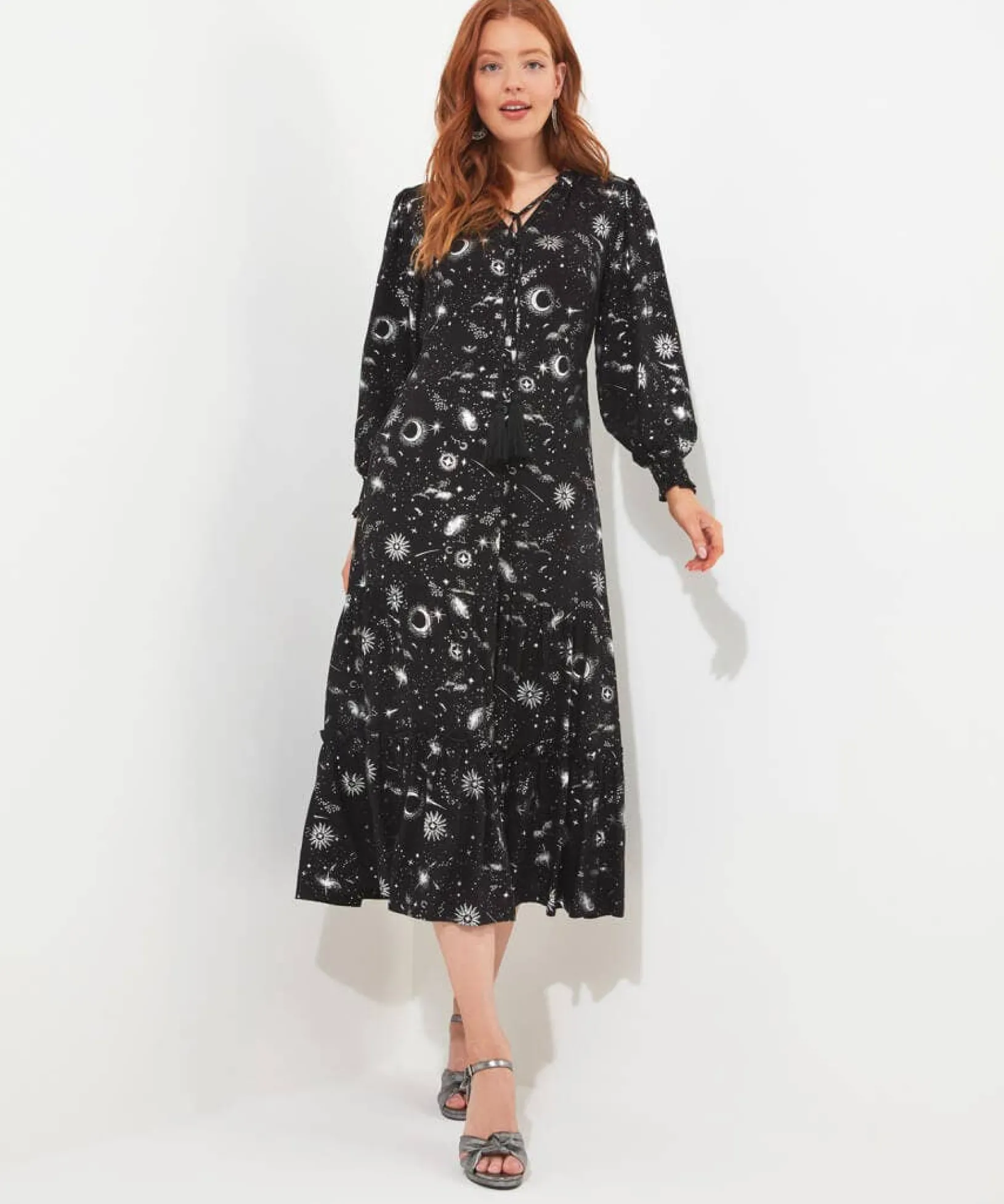 starry_night_boho_dress_0.webp Shop Women's Collection | Midi Dresses | Boho Dresses | Party Dresses | Occasion Outfits | Dresses | Sale Dresses | Top Picks | Top Picks | Top Picks | Top Picks | Top Picks | Women's | Women's Joe Browns Starry Night Boho Dress Black